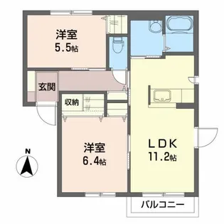 パディ・ヴィレッジ C【2階】の間取り