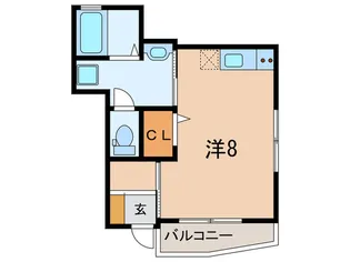 ハイツLAKA【1階】の間取り