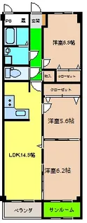 さくらいマンション立野【2階】の間取り