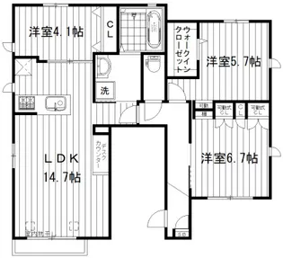 MAISON TROISII【1階】の間取り