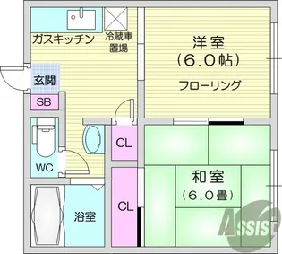 ソレイユ1【2階】の間取り