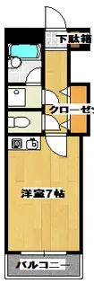 ライオンズマンション熊本中央【8階】の間取り