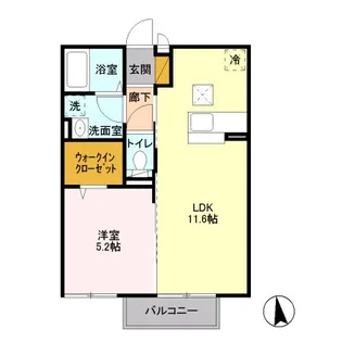 フェリーチェ A【1階】の間取り