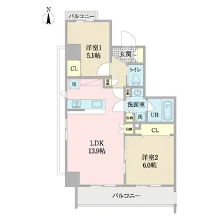 シュトラール【6階】の間取り