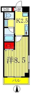 プレストン・コート【1階】の間取り