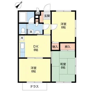 URBAN HILLSB棟【1階】の間取り