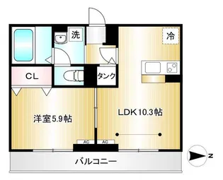 ハクジュパレス【2階】の間取り