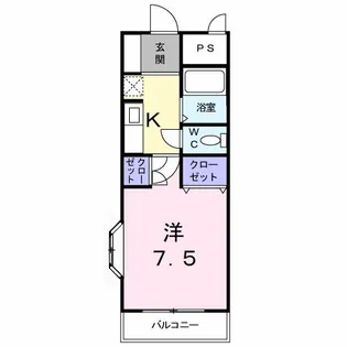 フローラル備前掘【2階】の間取り