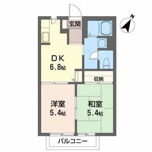 サンシャインOOKURA B【1階】の間取り