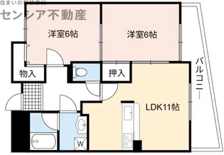 フレアコート京橋【4階】の間取り
