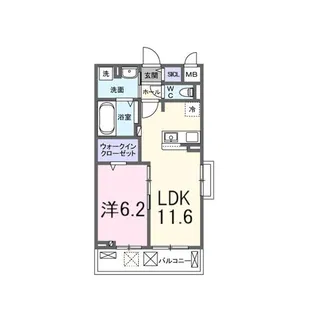 ロジュマンK【2階】の間取り