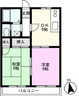篠宮コーポ【1階】の間取り