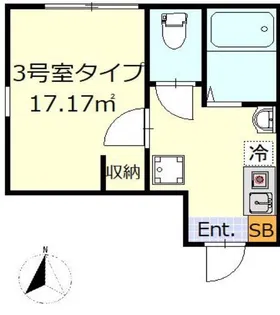 ブル―シエル羽田【3階】の間取り