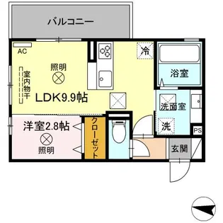 コンフォール古閑上【3階】の間取り