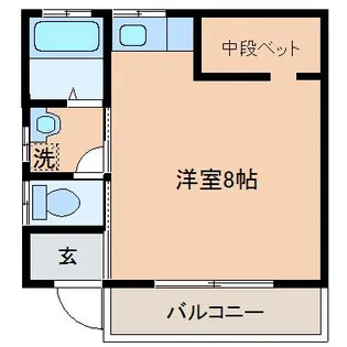 シャレル下蓮K【1階】の間取り