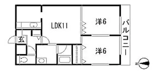 アミューズNAKAHARA B【2階】の間取り