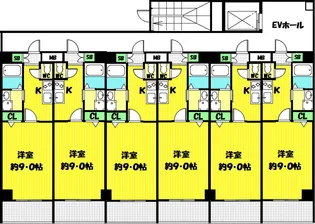 リバーサイドパレスマイ【9階】の間取り