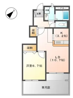 ドミール・ソレイユ【1階】の間取り