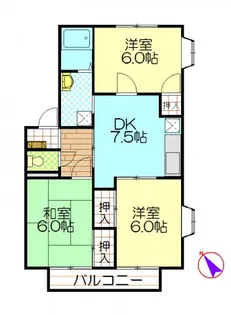 万寿シティA【2階】の間取り