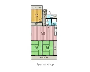 福寿ハイツ【3階】の間取り