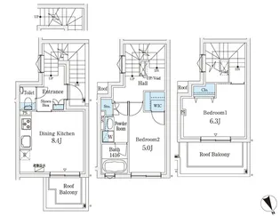 AGRATIO TERRACE 恵比寿 アグレシオテラス恵比寿の間取り