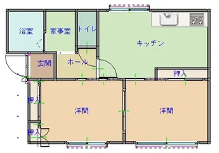第2コゼニコーポ【1階】の間取り