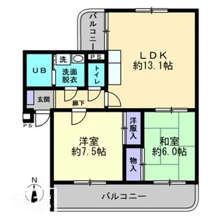 メゾン一忠【1階】の間取り
