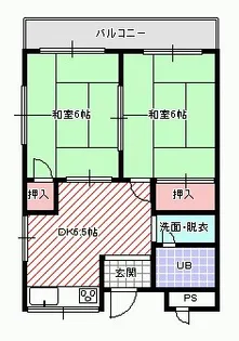 グリーンマンション吉川【1階】の間取り