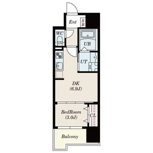 S-RESIDENCE六ツ門abreastII【15階】の間取り