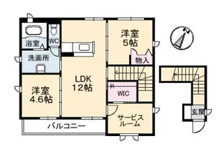シャーメゾンB’シャモンテ【2階】の間取り