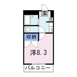 リッチウォーク姫路市役所前B棟【1階】の間取り