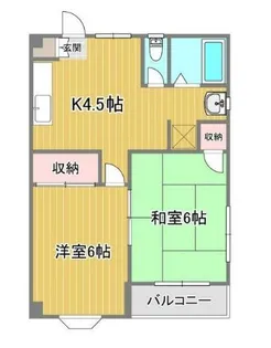 フレグランス湯浅【1階】の間取り