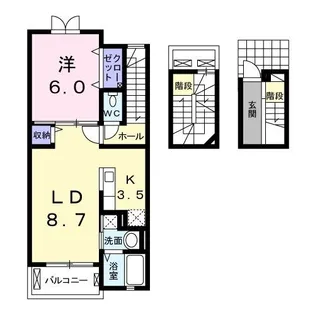 アルベール平松【3階】の間取り