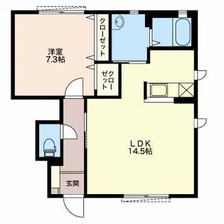 ベラ・カーサ A棟【1階】の間取り
