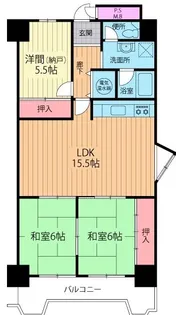 朝日プラザ千里A棟【5階】の間取り