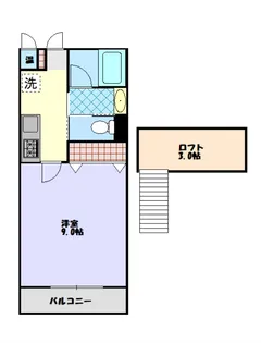 ラポート西宮城野【2階】の間取り