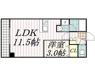 1LDKの間取り画像