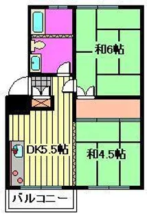 吉野原丸徳マンション【3階】の間取り