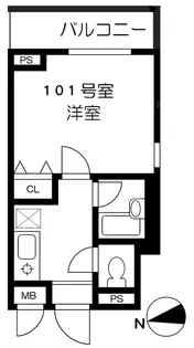 ルート大倉山マンションB【1階】の間取り