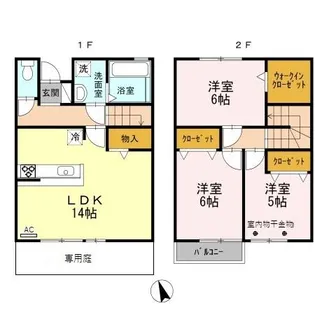 石川県金沢市久安1【一戸建】の間取り