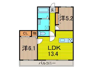 シーレックスParque【1階】の間取り