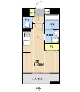 LIBTH松山III【6階】の間取り