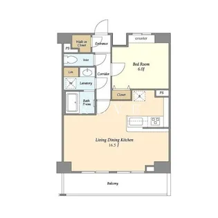 Lien西五反田【10階】の間取り