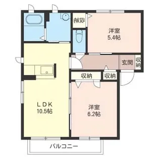 アネックス中の台【2階】の間取り