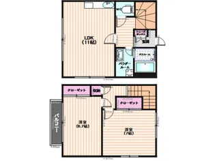 2LDKの間取り画像