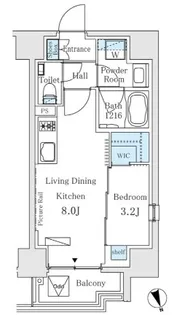 イプセ御成門【7階】の間取り