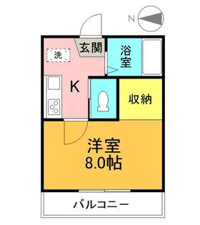 リエス郡山笹川B棟【2階】の間取り