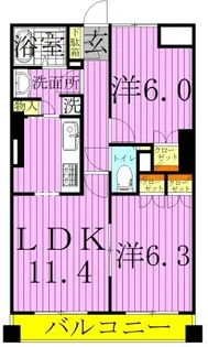 CITY PLACE AYASE【4階】の間取り