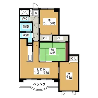 グレイスヴィラ【1階】の間取り