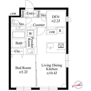 ラ・ペルラ下北沢【2階】の間取り